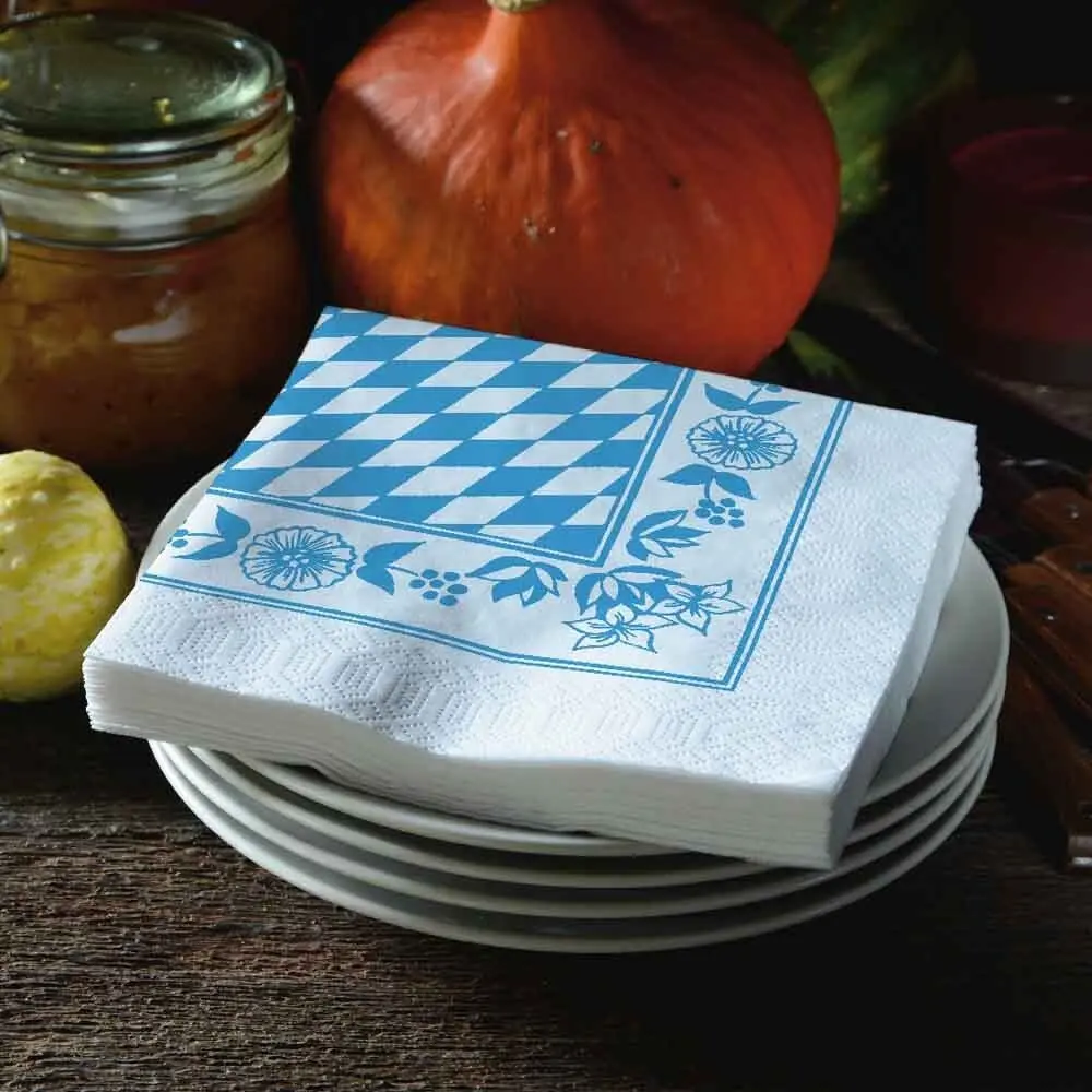 Frokostserviet, 3-lags, 33x33cm, Bayernraute, Duni 154936.webp