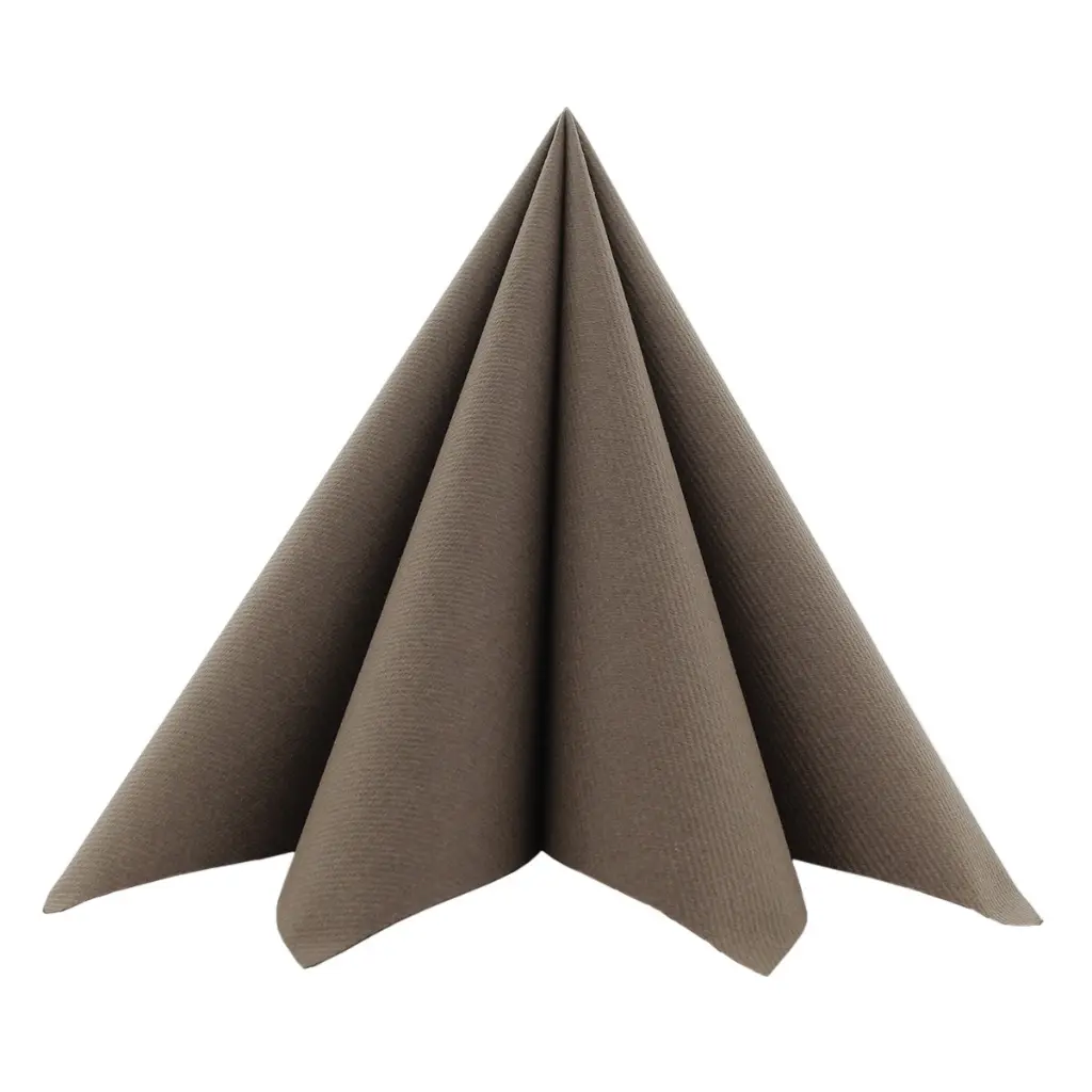 Middagsserviet, 14 fold, 40x40cm, mocca, airlaid.webp