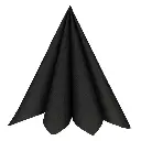 Middagsserviet, 1-4 fold, 40x40cm, sort, airlaid.webp