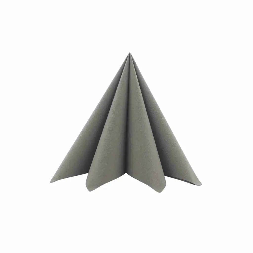 Middagsserviet, 1-4 fold, 40x40cm, grå, airlaid.webp