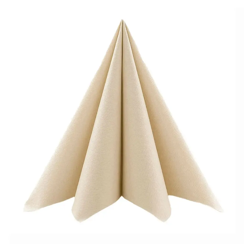 Middagsserviet, 1-4 fold, 40x40cm, creme, airlaid.webp