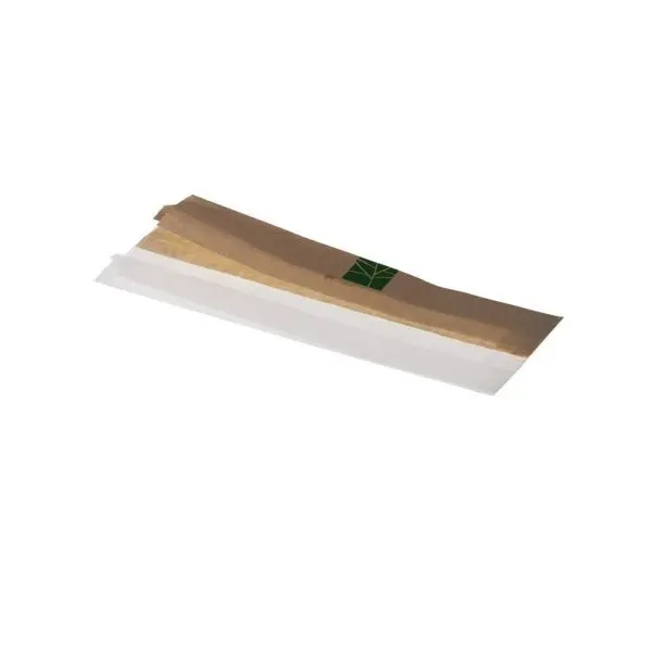 Brødpose, PaperWisePLA, 28x10x0,2x3cm, ½ papir ½ vindue, brun, Naturesse.webp