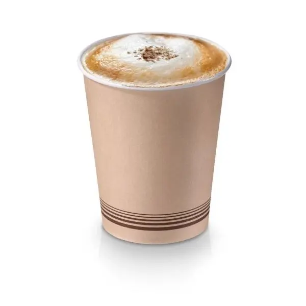 Kaffekop, 200ml 8oz, Ø8cm, brun, IKKE plastik lamineret pap, Naturesse.webp