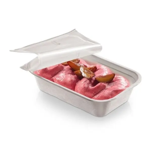 Transportbakke, Menu, PFAS-free, sukkerrørsfiber, 1000ml, 22,9x15,3x5,7cm, hvid, HD biocoated, Naturesse,.webp