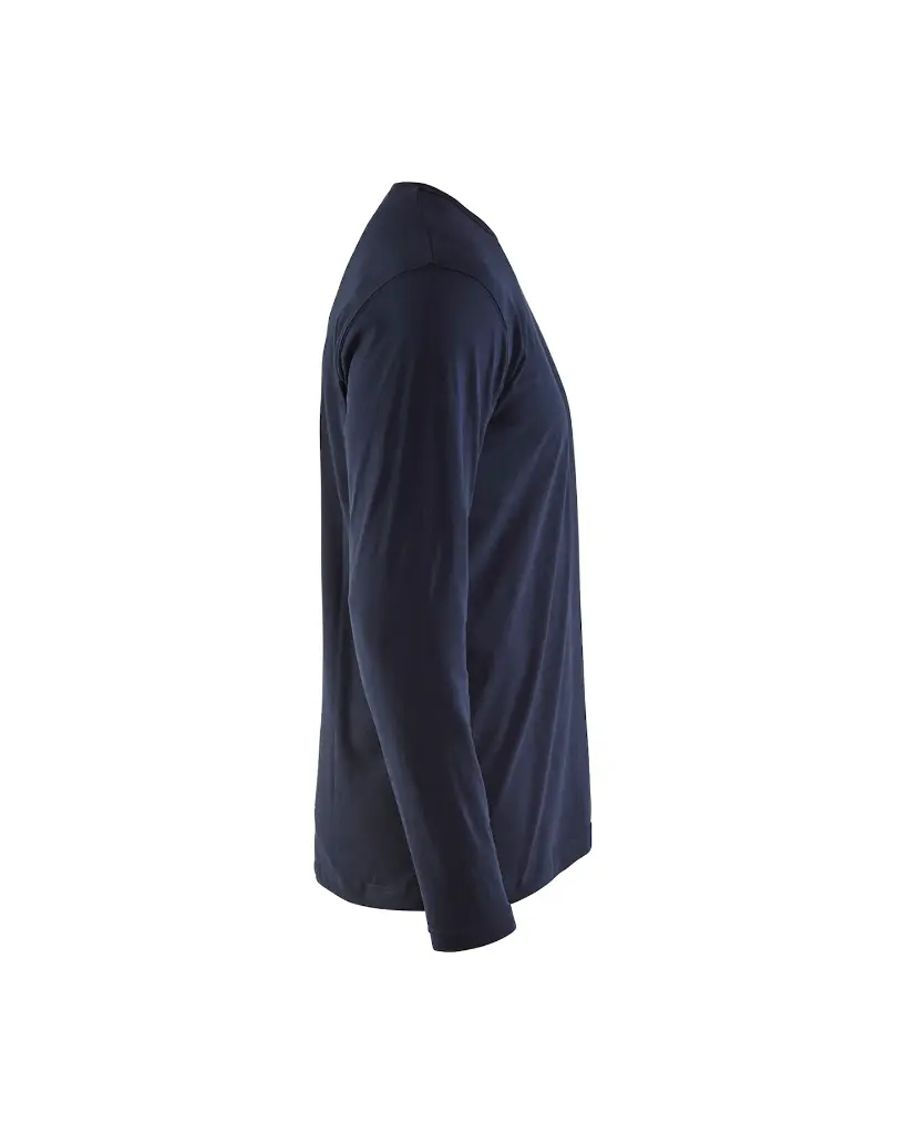 T-shirt, lang ærmet, Mørk Marineblå, Blåkläder.webp