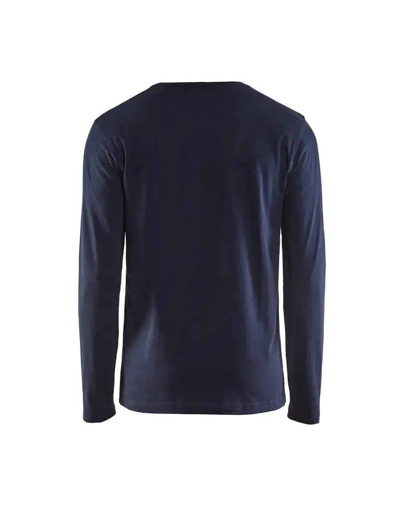 T-shirt, lang ærmet, Mørk Marineblå, Blåkläder.webp