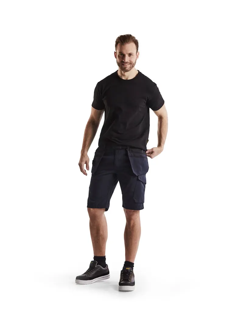 Service Shorts med sømlommer, Mørk MarineblåSort, Blåkläder.webp