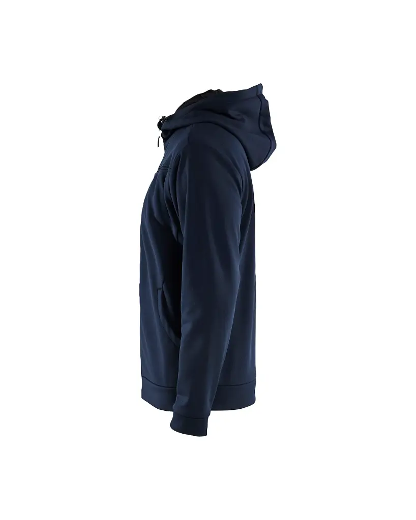 Hættetrøje full-zip, i farven Mørk Marineblåsort, Blåkläder.webp
