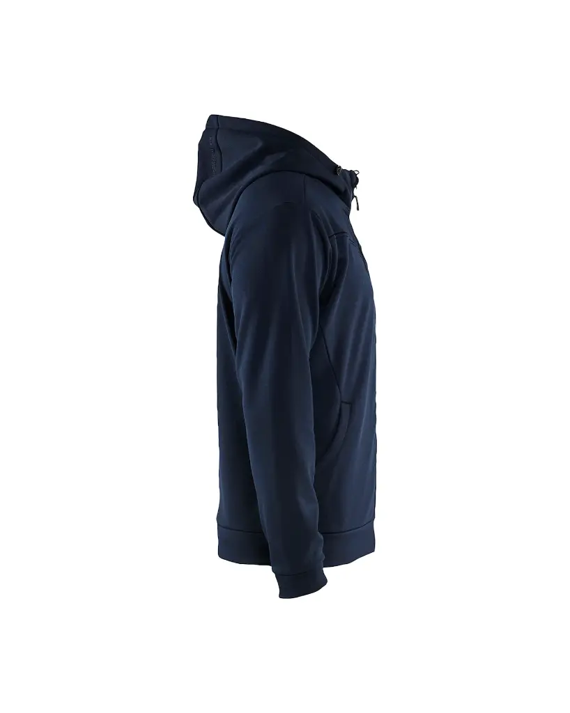 Hættetrøje full-zip, i farven Mørk Marineblåsort, Blåkläder.webp