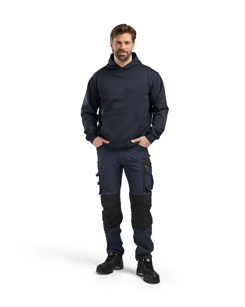 Hættetrøje, Mørk Marineblå, Blåkläder.webp