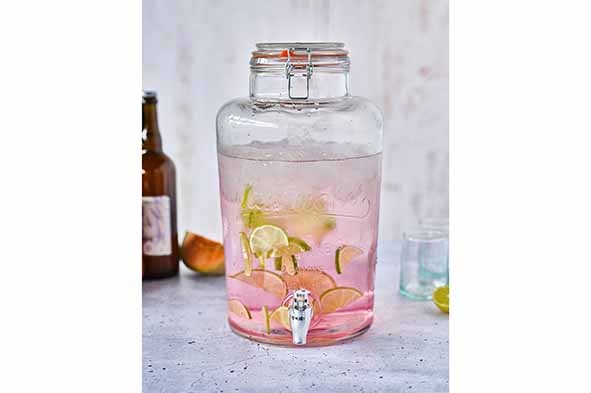 Drinksdispenser, 8,5l, Ø21cm, glas, (1 stk.)