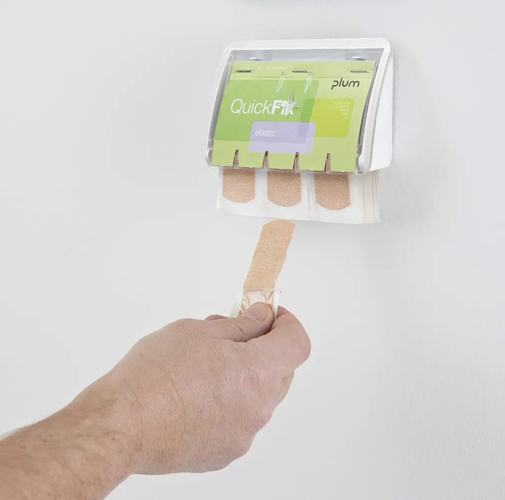 Plum 5531 QuickFix UNO plaster dispenser, transparent.webp