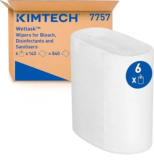 Aftørringsklud Kimtech Wettask DS hvid 152x304mm 1 lag.webp