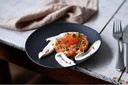 Dyb tallerken, Ø28cm, porcelæn, sort, BLACKSTONE GOURMET, (6 stk.)