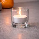 Fyrfadslysholder, rund, Ø5,6x6,7cm, glas.webp
