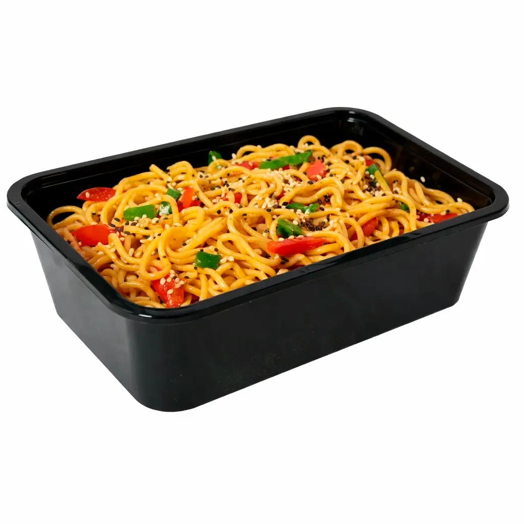 Plastbakke, Nuddelbakke, 16,9x11,6x4,8cm, 650 ml, sort, PP, 1-rums.webp