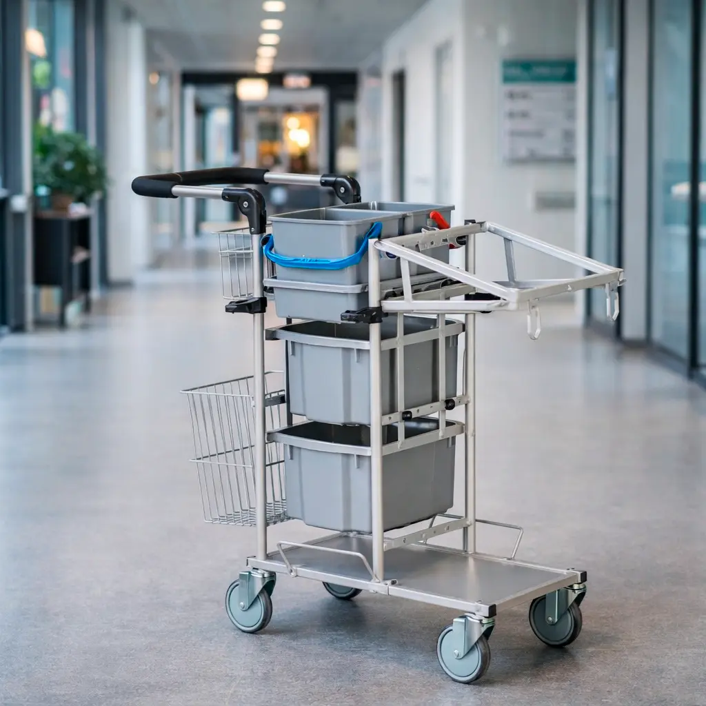 Rengøringsvogn, ERGO Kop Fugt-system 2x6 ltr., Tina Trolleys.webp