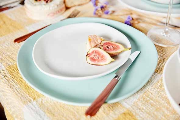 Frokosttallerken, rund, hvid, Ø19,9x2cm, melamin, KUPO, (6 stk.)