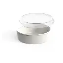Låg til 1200ml genanvendelig plastskål, klar.webp