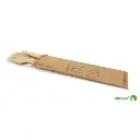 Bestiksæt, 4, Træ, kniv-gaffel-spiseske-serviet, wrapped, natur, Naturesse.webp