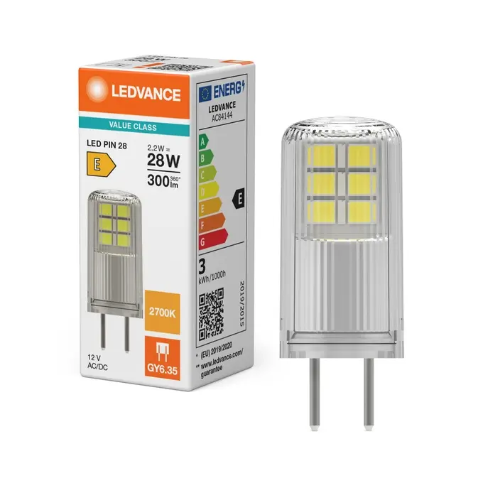 LED PIN 28 320° P 2.2W 827 Clear GY6.35.webp