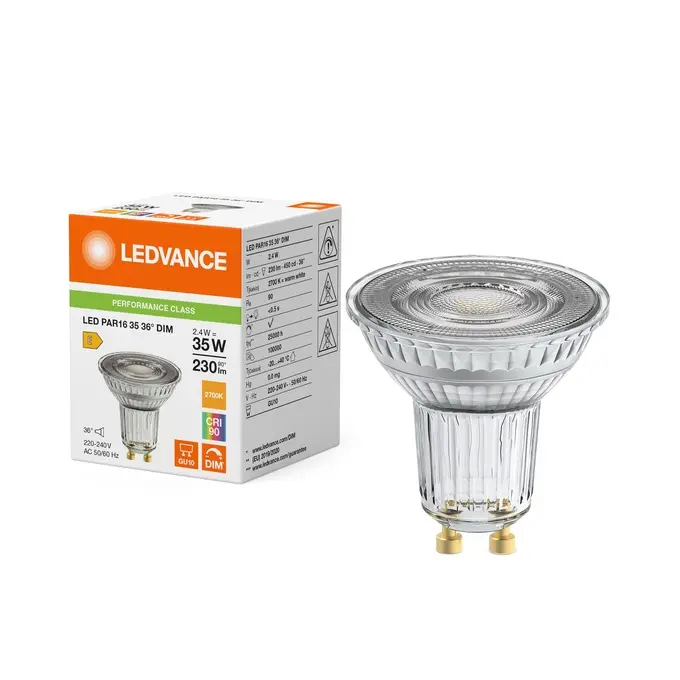 LED PAR16 35 36° DIM P 2.4W 927 GU10.webp