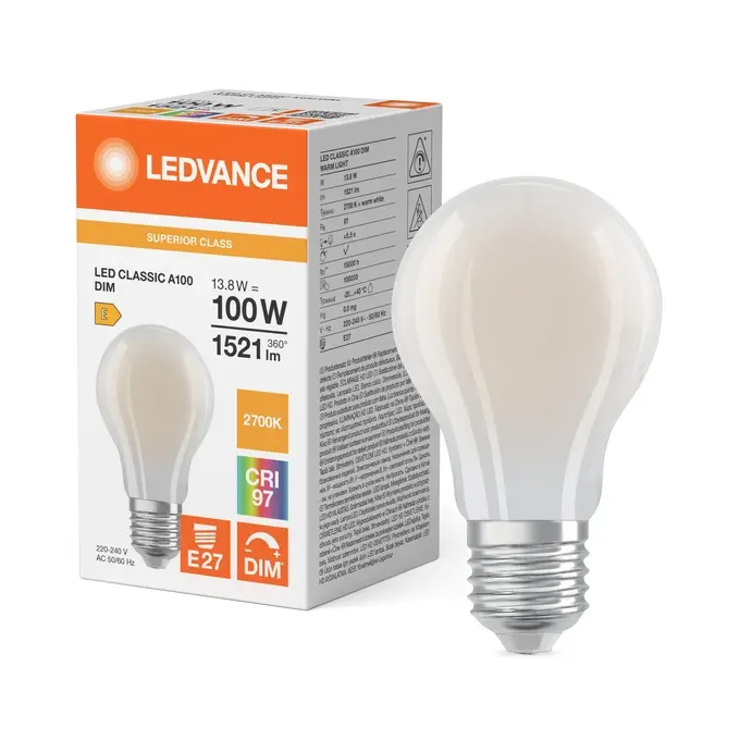 LED Classic A 100 Filament DIM CRI97 S 13.8W 927 Frosted E27.webp