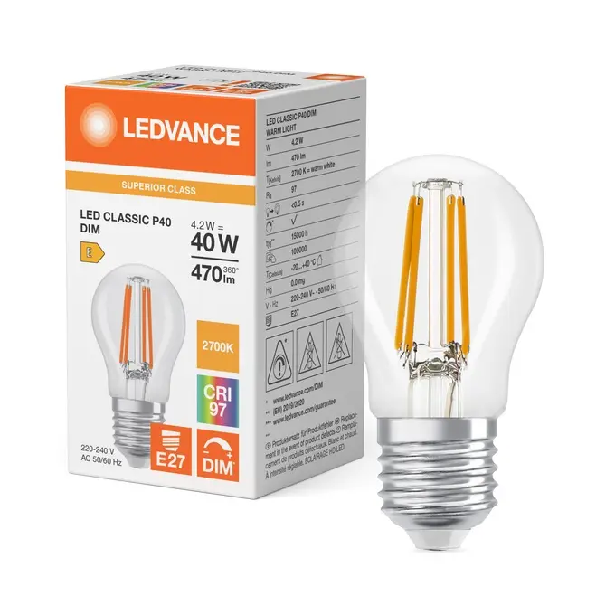 LED Classic P 40 Filament DIM CRI97 S 4.2W 927 Clear E27.webp