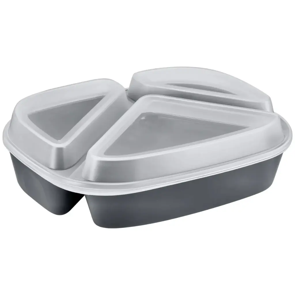 Genanvendelig bespisningsbakke med 3-rum, 440+275+185 ml.webp