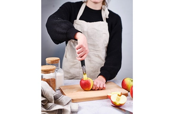 Kernehusudstikker, apple corer, rustfri stål, sort, (1 stk.)