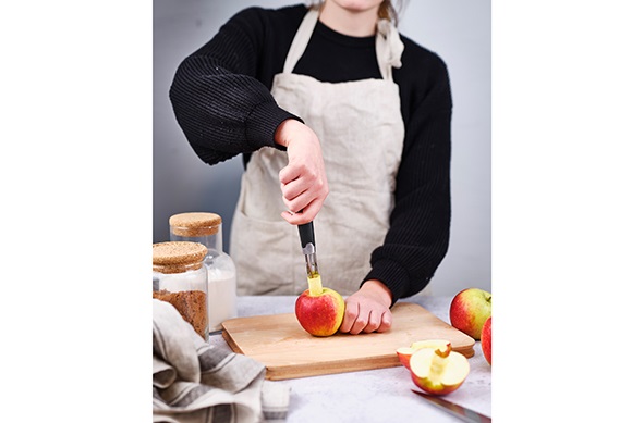 Kernehusudstikker, apple corer, rustfri stål, sort, (1 stk.)