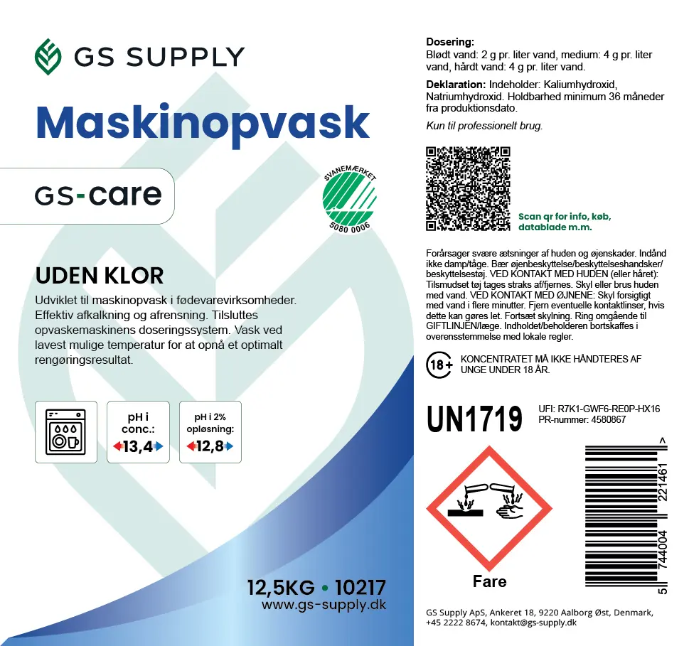 GS-Care Maskinopvask uden klor_10l_10217.webp