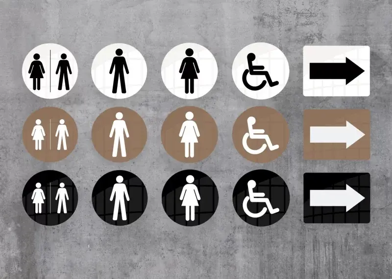 Toiletskilt Ø10 cm securit.webp