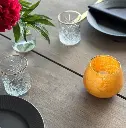 LUNA orange glasstager & LED lys med hvidt+farvet lys.webp