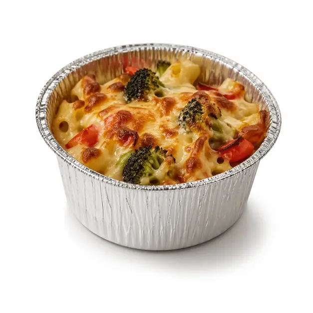 Foliebakke, 3,7cm, Ø8cm, 115 ml, aluminium, rund, portionsform.webp