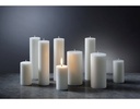 Bloklys, 13cm, Ø5,8cm, hvid, 31 timer, 100% stearin, (10 stk.)