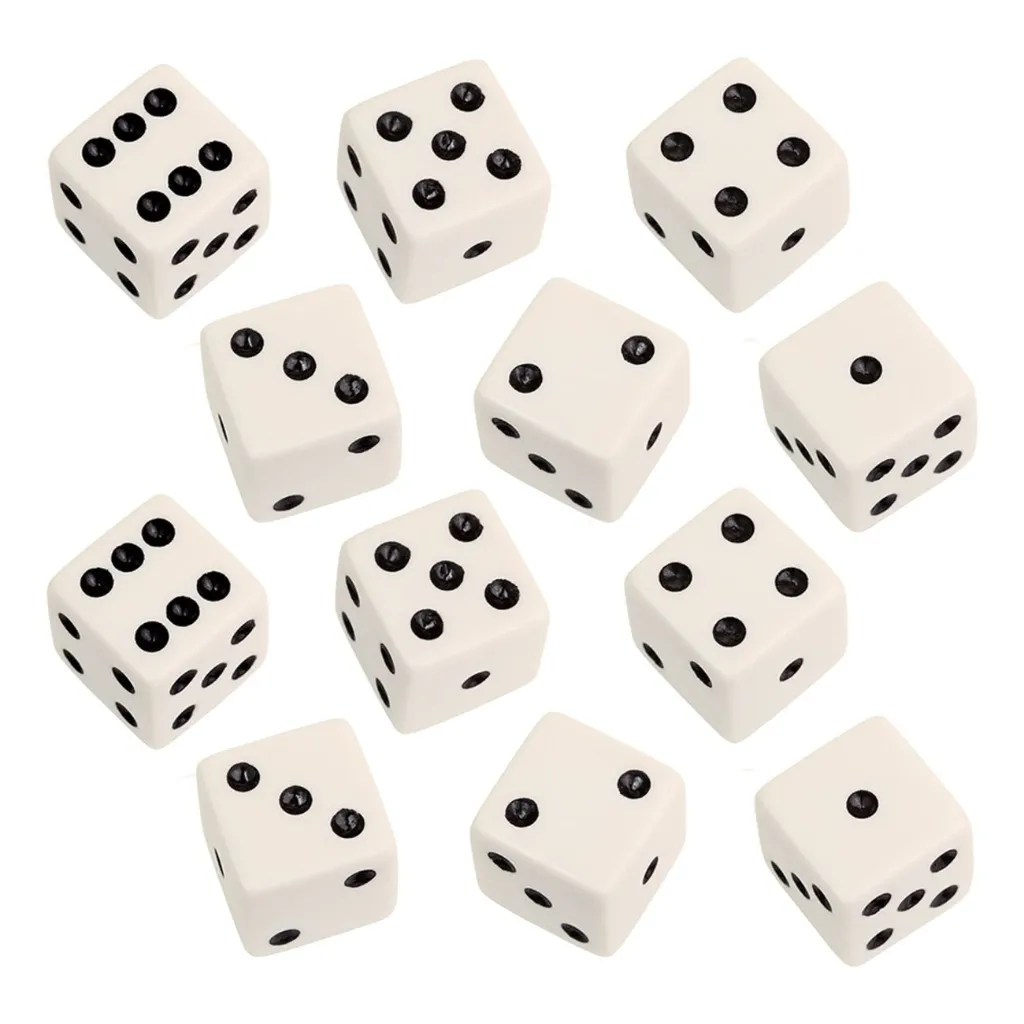 Hvide klassiske 6 siders terninger.webp