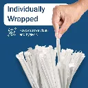 Enkelt-indpakket hvide papsugerør.webp