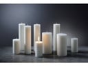 Bloklys, 18cm, Ø5,8cm, hvid, 40 timer, 100% stearin, (10 stk.)