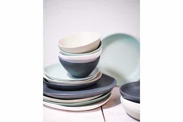 Middagstallerken, rund, Ø28x1,7cm, beige, melamin, KUPO, (4 stk.)