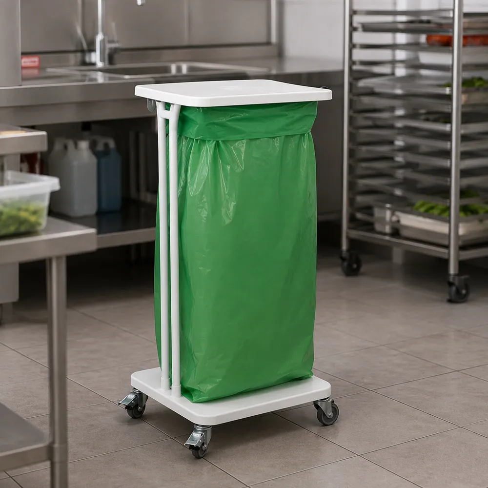 Affaldsstativ, Sækko-Boy, 60 l, hvid.webp