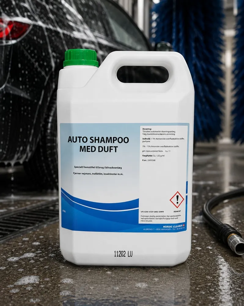 Autoshampoo til bilvaskeanlæg, med duft, 5 L, Nordic Cleaner.webp