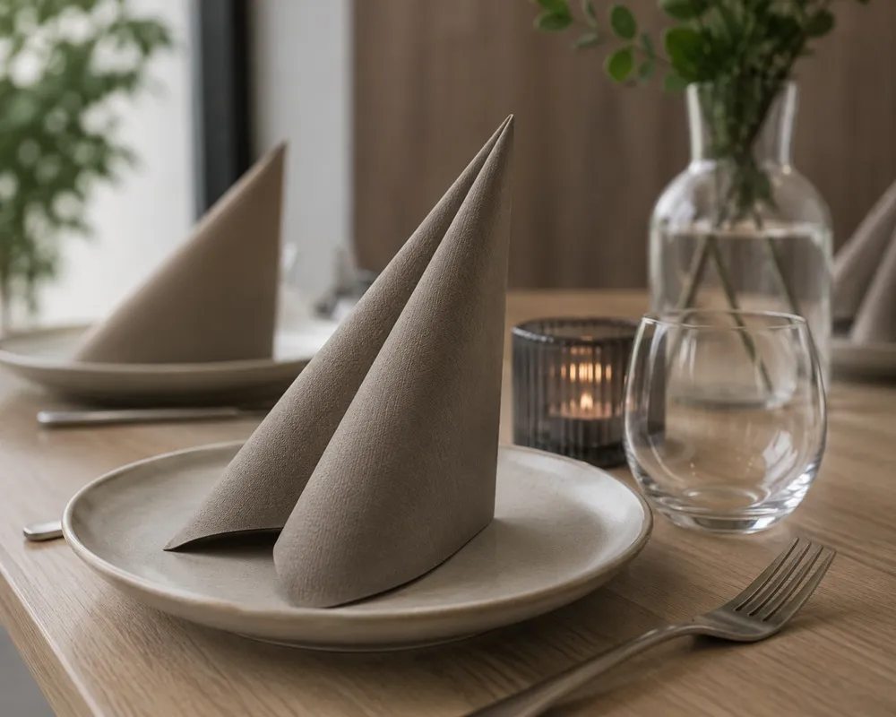 Greige middagsserviet Airlaid GS-Basic 40x40cm.webp