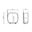 Papirdispenser til Mini Jumbo toiletpapir - GS-Basic - Tegning.webp