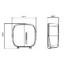 Papirdispenser til Medi Jumbo toiletpapir - GS-Basic - Tegning.webp