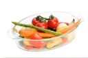 Ovnfad, 40cl,19,6x11,3x4,5cm, oval, op til 500grader, glas, (12 stk.)