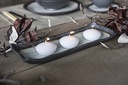 Serveringsfad, 11x28cm, rektangulær, porcelæn, STONE, (1 stk.)
