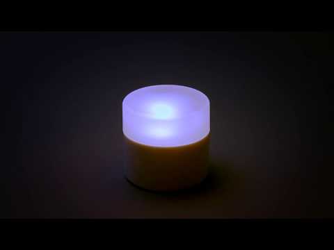 LED lys komplet, 4,8x5cm, 3 stk, valgfri farveskifte, med oplader, (1 sæt)