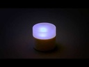 LED lys komplet, 4,8x5cm, 3 stk, valgfri farveskifte, med oplader, (1 sæt)