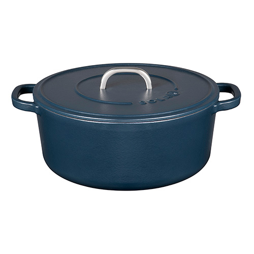 Støbejernsgryde, mat blå, SOLA, Ø28cm, (1stk.)